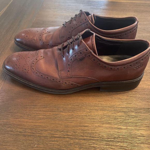 Ecco shock point oxford Wingtip Illinois Shoes 12 Brown Excellent Condition main image 7
